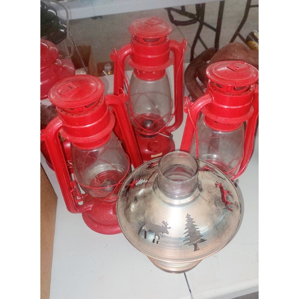 4 Pcs Kerosene Lanterns - Exc.  See Pics