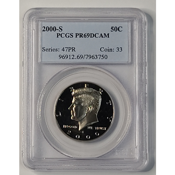 PCGS PR69 DCAM 2000-S Kennedy Half Dollar 
