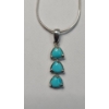Image 3 : Women's Sterling Silver 16" Necklace, Size 7 Ring & Earrings Set - Total Weight: 7.7g