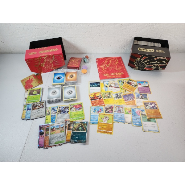 Large Assortment of Pokémon Cards Including Sealed Card Packs, Card Holders, Markers