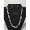 Image 1 : Sterling Silver Figaro Link Chain Necklace - 20in - TW: 65.7g