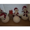 Image 1 : Adorable 12" Santas On Snowballs And 10" Candy Decorations. 3 Candies & 10 Santas