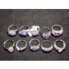 Image 12 : Ten Gorgeous Sterling Silver Rings Ft. Tanzanite & Topaz - Weighing Total of 40.6 Grams