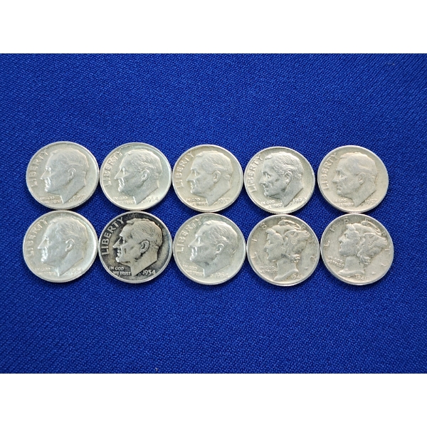 $1.00 Face Value of Assorted U.S. 90% Silver Dimes