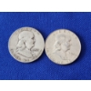 Image 1 : 2 - 90% Silver Franklin Half Dollars FV: $1.00