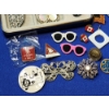 Image 5 : Lot of Assorted Fashion Pins and Rings - in Included Jewelry Box
