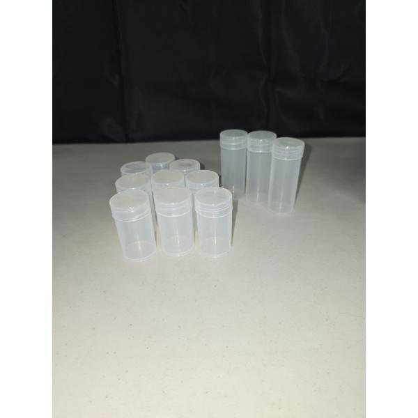 Lot of 12 Plastic Coin Round Storage Tubes with Screw on Cap
