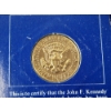 Image 4 : Double Dated 1960-1985 Kennedy Half Dollar, 24K Gold-Plated Commemorative 