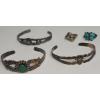 Image 1 : Assorted Sterling Silver Jewelry Featuring Some Turquoise - Total Weight: 33.3g