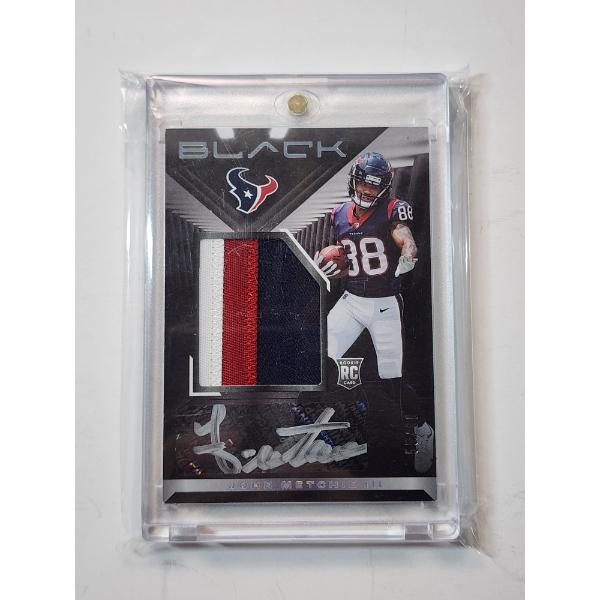 2022 Panini Black John Metchie III Autographed Card & Patch - Mint Condition