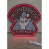 Image 1 : New 16'' Neon Lighted Busted Knuckle Garage Plaque