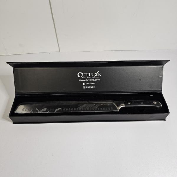 Cutluxe Artisan Series 12-inch Brisket Carving Knife featuring High-Carbon German Steel