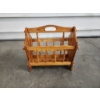 Image 1 : Vintage Wooden Magazine Holder Rack 18" x 16"