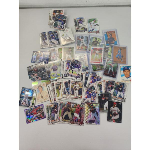 Lot of Assorted Baseball Trading Cards Including Rookie Cards, Stadium Club Chrome, Topps, & More!