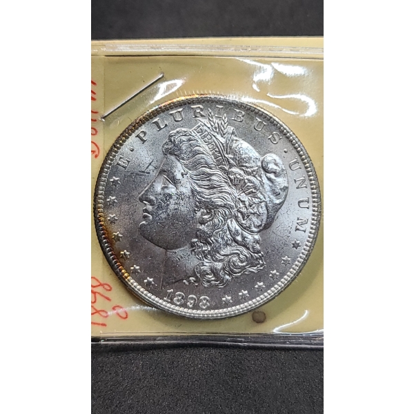 1898-O Silver Morgan Dollar - Brilliant Condition With Nice Toning on Rim!