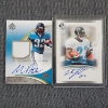 Image 1 : Two Upper Deck AUTOGRAPHED Jacksonville Jaguars NUMBERED Rookie Football Trading Cards Ft PATCH!