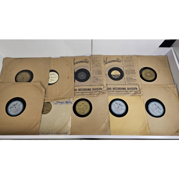 10 Vintage Radio Transcription Discs and 78 RPM Records from the Mid-20th Century