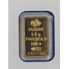 Image 4 : 2.5 Gram PAMP Suisse .9999 Gold Bar Sealed In Official CertiPAMP Assay Card