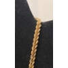 Image 3 : 10K Gold Women's Rope Style Necklace With Clear Stones - Weight: 9.4g