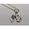 Image 3 : Lovely Sterling Silver "Love" Pendant On Sterling Silver 18" Necklace - Weight: 1.8g