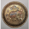 Image 1 : Vintage Hand-hammered Copper Wall Plaque With Elephant Motif And Intricate Details