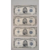 Image 1 : (4) Assorted Series United States $5 Silver Certificates - Face Value: $20.00