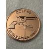 Colt 45 Single Action Army .999 Fine Copper Troy Ounce Coin - Mint Condition - Exceptional Coin