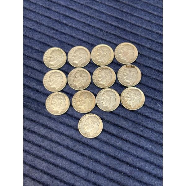 90% Silver Dimes - Assorted Years 1960-1964 - FV $1.30 