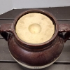 Image 8 : Two Vintage Stoneware Crocks or Bean Pots Each With Two Handles & A Lid ~ 3 Quart & Likely 5 Quart