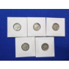 Image 1 : 5 Silver Mercury Dimes Assorted Years FV: $0.50