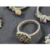 Image 8 : Sterling Silver Ring & Earring Assortment Weighing About 49.6 Grams Total