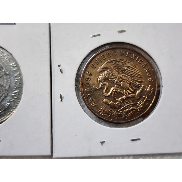 Two Very Nice Mexican Coins ~ 1982 20 Centavos & 1967 20 Centavos