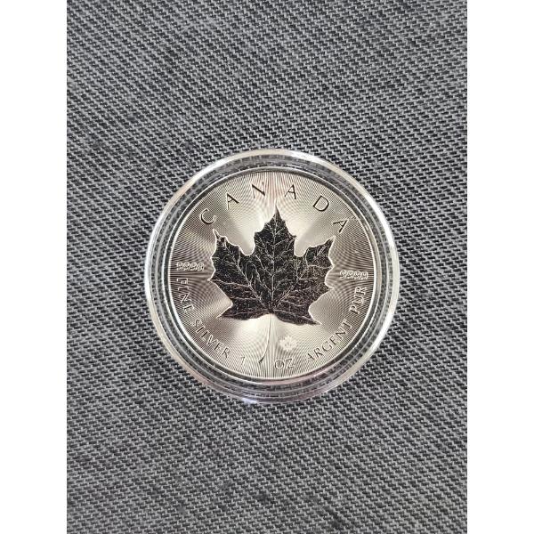 1 Oz 9999 Fine Silver 2024 Maple Leaf in Capsule