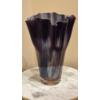 Image 1 : Ruffled Edge Free Form Carnival Color Vase - 14" Tall - Perfect Condition