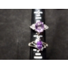 Image 15 : Stunning Sterling Silver Rings Ft. Purple Stones Including Amethyst Weighing 13.3 Grams Total