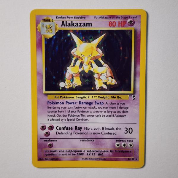 Alakazam 1/110 Holo Rare Legendary Collection Vintage Pokemon Trading Card ~ NM