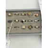 Image 2 : 15 Gorgeous Costume Rings - Storage Box included with several empty slots! 