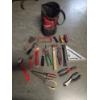 Image 1 : Nice Small Husky Tote With Great Selection Of Tools Including Hammer, Wrenches, Saw & More!