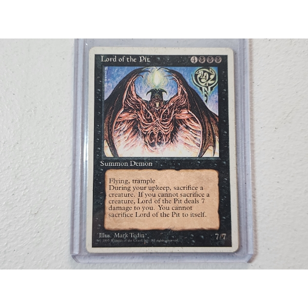 1995 Magic: The Gathering Game Lord of the Pit Rare Creature Card 