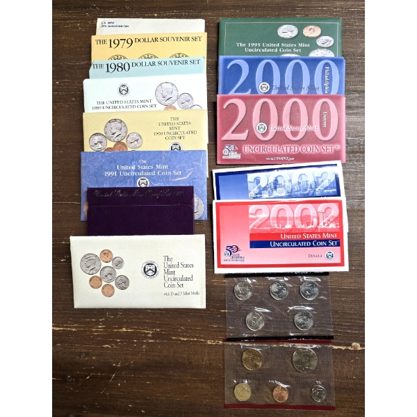 15 Assorted Proof Sets 1974 - 2002