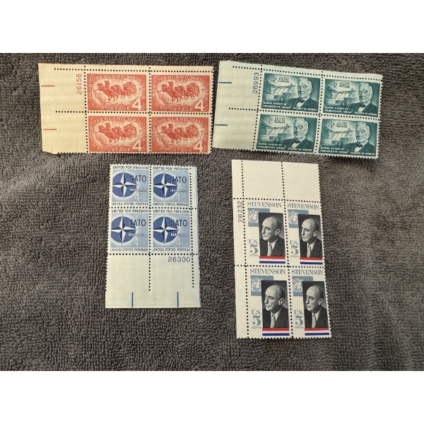 16 - Rare United States 4 & 5 Cent Stamps Postage - Mint Condition - Exceptional Blocks