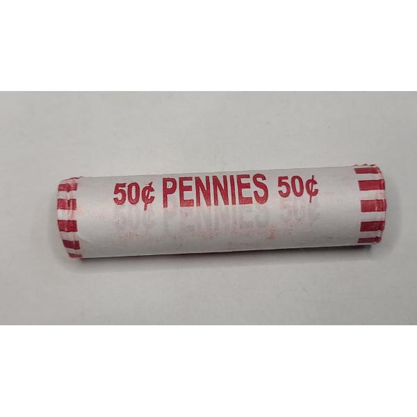  2025-D Federal Reserve Roll of 2025 Lincoln Pennies - 50 Cents