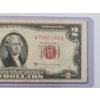 Image 4 : United States 1953 C $2 Red Seal Bank Note With Granahan And Dillon Signatures In Protective Sleeve