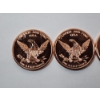 Image 6 : 3 - 1 AVDP Ounce .999 Fine Copper Rounds: 9/11, Colt 45, & M16 Rifle Designs (3 oz Total) Mint Cond.