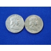 Image 1 : 2 - 90% Silver Franklin Half Dollars: 1961 & 1963-D