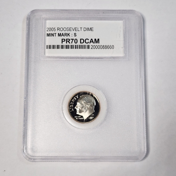 2005-S Roosevelt Dime Graded by PCC PR70 DCAM