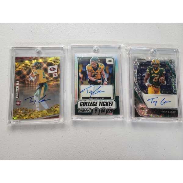 (3) 2021 Panini Tray Lance Autographed Rookie Cards - In Nice Card Slabs
