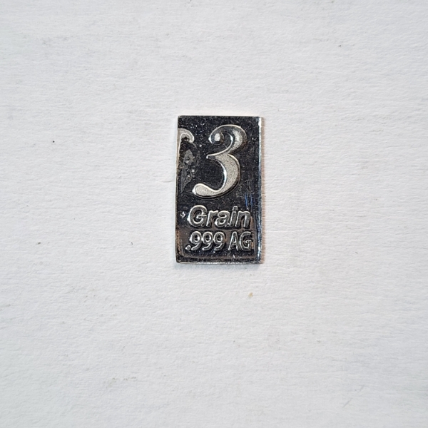 3 Grain .999 Fine Silver Bar
