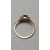 Image 5 : Women's 14K Yellow Gold Ring With Amethyst & Diamonds - Size 7 - Weight: 2.4g
