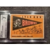Image 1 : 1959 Topps #38 Cleveland Browns Pennant Football Card - Graded CGC 7 - Incredible Card